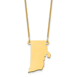 14KY Rhode Island State Necklace