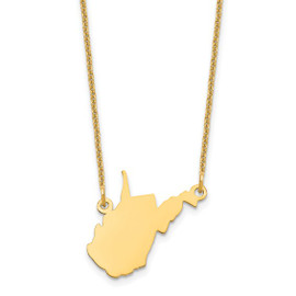 14KY Wisconsin State Necklace