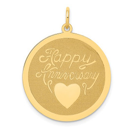 14K Happy Anniversary Charm