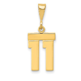 14k Small Polished Number 11 Charm 14k Small Polished Number 11 Charm