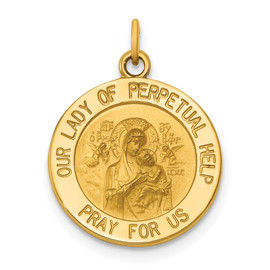 14k Our Lady of Perpetual Help Medal Charm