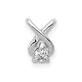 14k White Gold 2.9mm VS Diamond Chain Slide