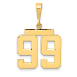 14k Medium Polished Number 99 Charm 14k Medium Polished Number 99 Charm