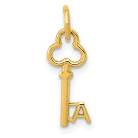 14k Key Letter A Initial Charm