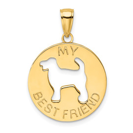 14K MY BEST FRIEND w/Dog Charm