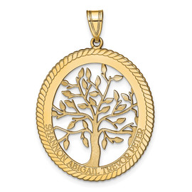 14KY Oval Family Tree Pendant