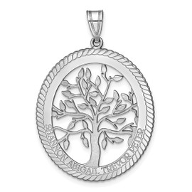 14KW Oval Family Tree Pendant