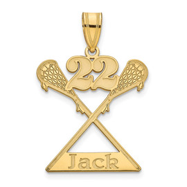 10KY Personalized Lacrosse Pendant