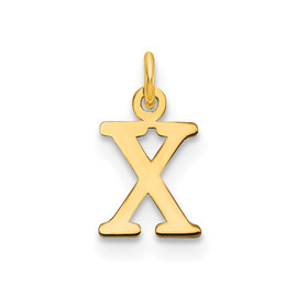14ky Cutout Letter X Initial Pendant
