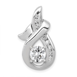 14k White Gold AA Diamond Semi-mount Peg Slide