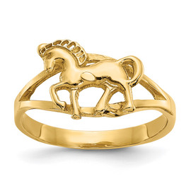 14k Polished Horse Ring