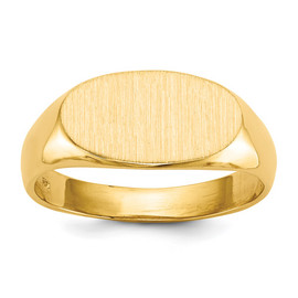 14k 7.0x13.5mm Open Back Signet Ring