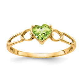 14k Peridot Birthstone Ring