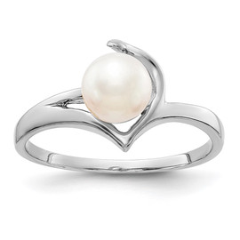 14k White Gold FW Cultured Pearl FW Cultured Pearl ring