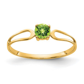 14k 4mm Peridot ring