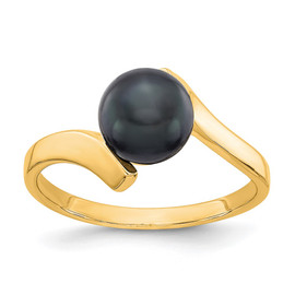 14k Black FW Cultured Pearl Ring