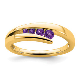 14k Amethyst 4-stone Ring