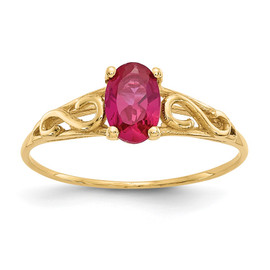 14k Madi K Synthetic Ruby Ring