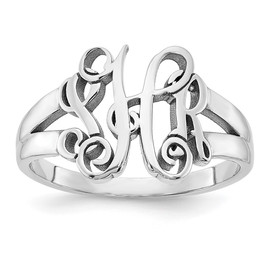 14KW Polished Monogram Ring