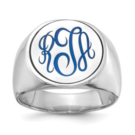 10KW Round with Engravable Top Signet Ring