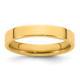14KY 4mm Standard Flat Comfort Fit Band