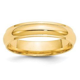 14KY 5mm Half Round with Edge Band