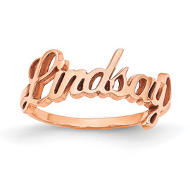 14K Rose Gold Polished Personalized Ring