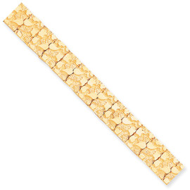 10k 15.0MM NUGGET Bracelet (Per Inch)