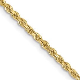 10k 1.75mm 16 inch Diamond-Cut Rope Chain