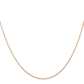 10K Rose Gold .5mm Carded Cable Rope Chain