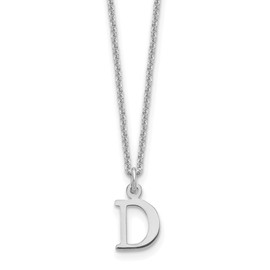 10KW Cutout Letter D Initial Necklace