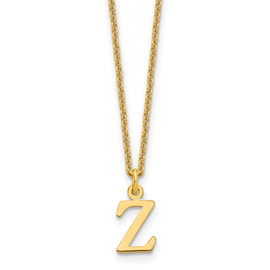 10KY Cutout Letter Z Initial Necklace