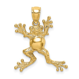 10K 2-D Frog w/Pot Belly Charm