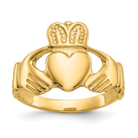 10k Polished Ladie's Claddagh Ring