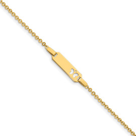 14K Children's Butterfly ID Bracelet