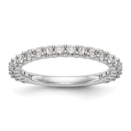 18K White Gold Diamond Wedding Band