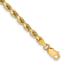 14K 3.75mm Diamond Cut Rope Chain