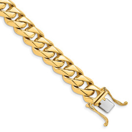 14k 11mm Hand-Polished Traditional Link Bracelet