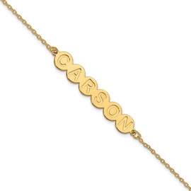 14K 6 Letter Bubble Bracelet