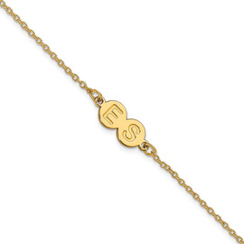 14K 2 Letter Bubble Bracelet