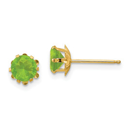14k Madi K 5mm Synthetic (Aug) Earrings