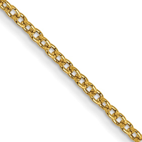 14k 1mm Round Open Link Cable Chain