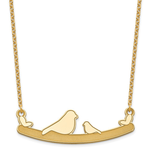 14K Rose-gold 1 Child Bird Family Necklace