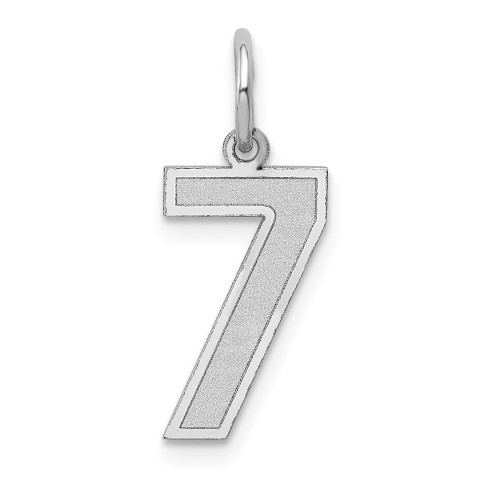 14kw Medium Satin Number 7 Charm