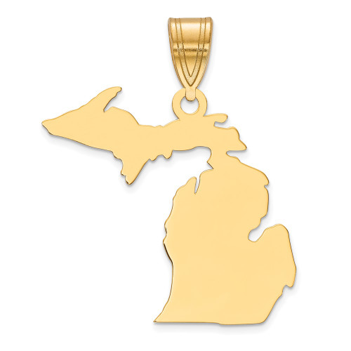 14KY Michigan State Pendant