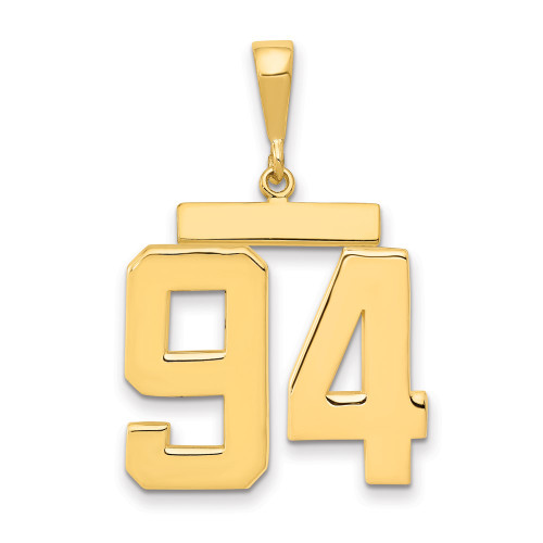 14k Large Polished Number 94 Charm