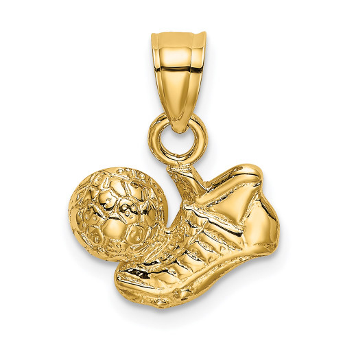 14k Soccer Ball w/Shoe Charm