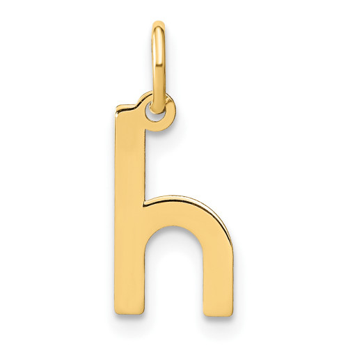 14ky Lowercase Letter H Initial Pendant