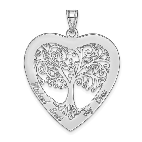 14KW Heart Family Tree Pendant