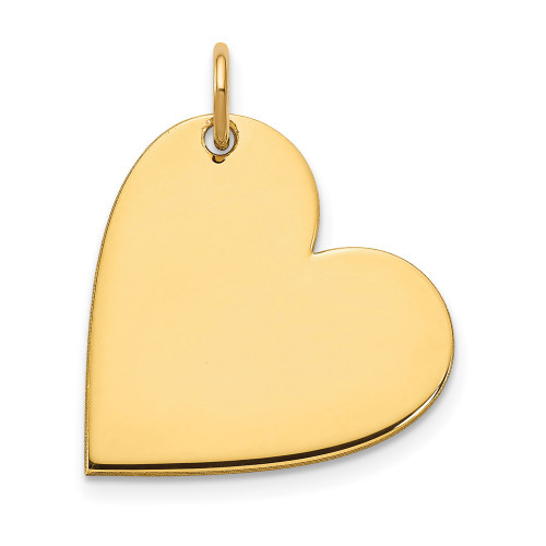 10K Blank Heart Charm